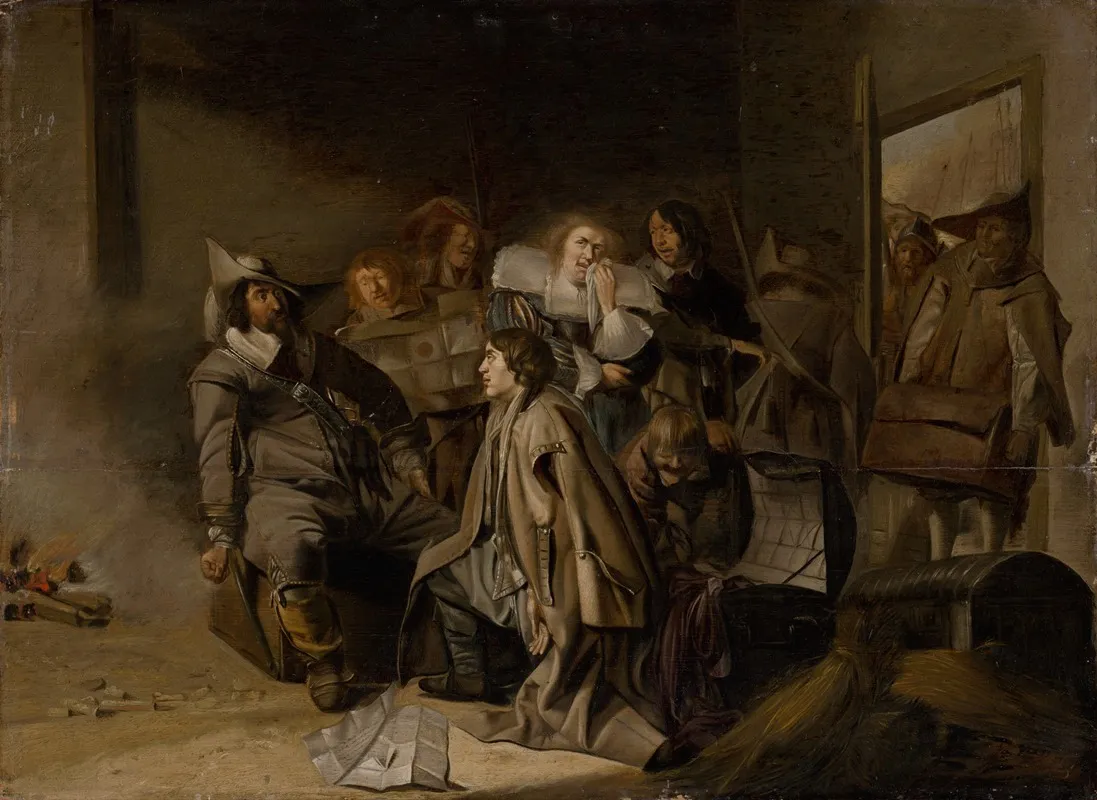 A Questioning Of A Prisoner Wall Art by workshop of Pieter Jacobs Codde - High-Resolution Digital Print