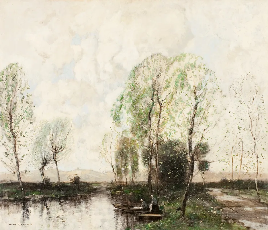 A Quiet Backwater Wall Art by William Alfred Gibson - High-Resolution Digital Print