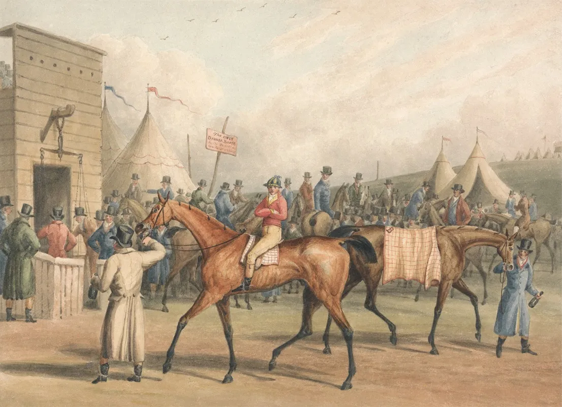 A Race Meeting Weighing In Wall Art by Charles Turner - High-Resolution Digital Print