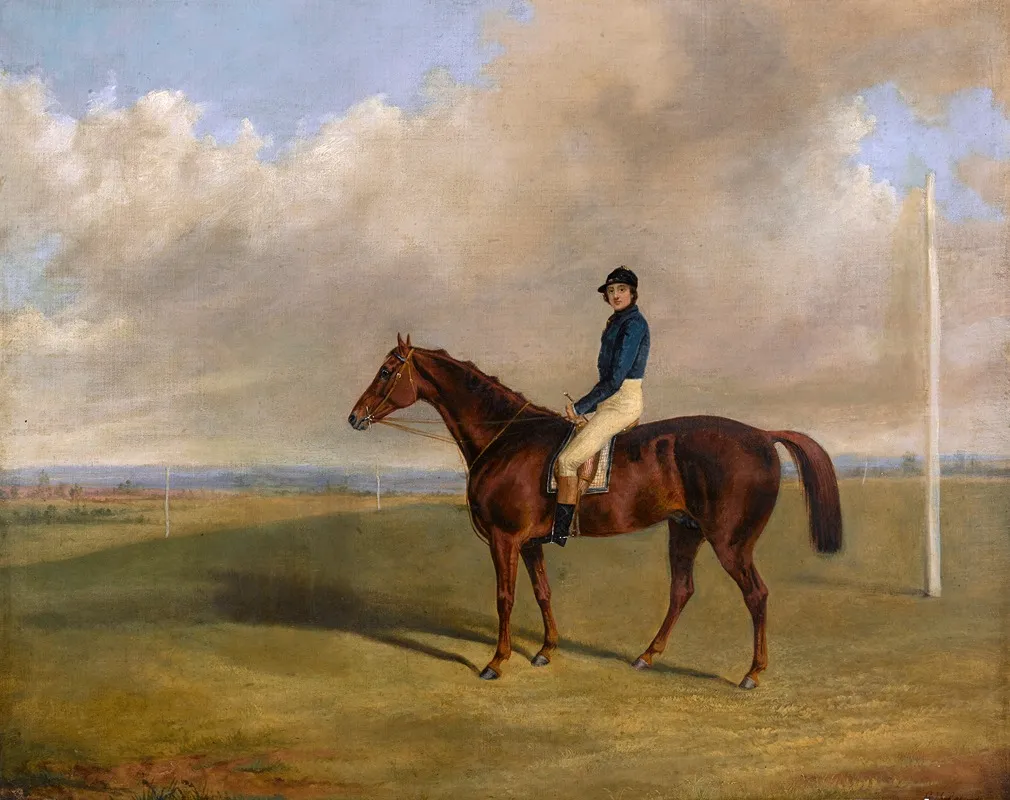A Racehorse With Jockey Up Wall Art by George Henry Laporte - High-Resolution Digital Print
