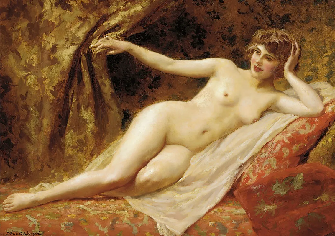 A Reclining Female Nude 2 Wall Art by Abel Dominique Boye - High-Resolution Digital Print