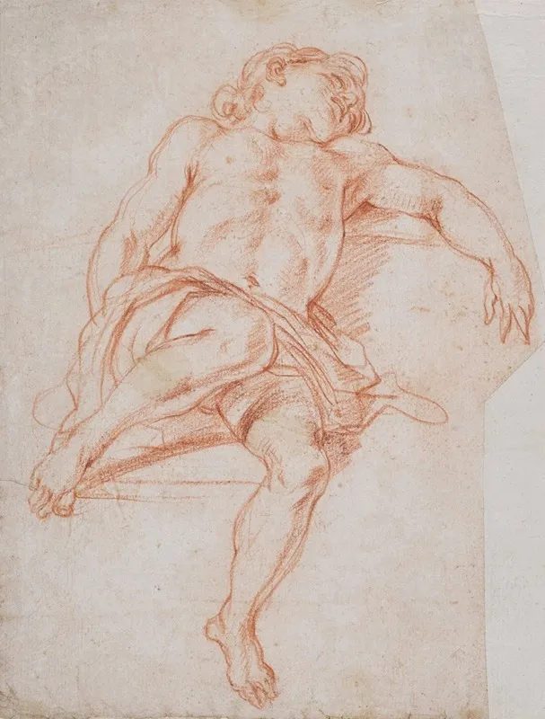 A Reclining Youth Wall Art by Baldassare Franceschini - High-Resolution Digital Print