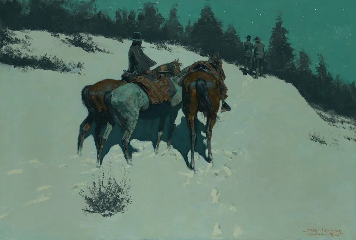 A Reconnaissance Wall Art by Frederic Remington - High-Resolution Digital Print