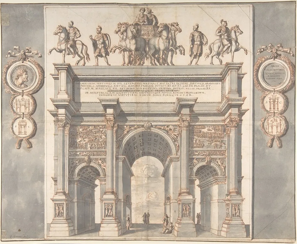 A Reconstruction Of The Arch Of Septimius Severus Wall Art by Jan Goeree - High-Resolution Digital Print