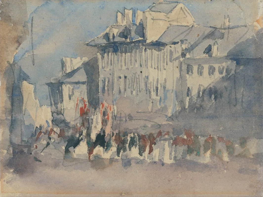 A Religious Procession Wall Art by David Cox - High-Resolution Digital Print