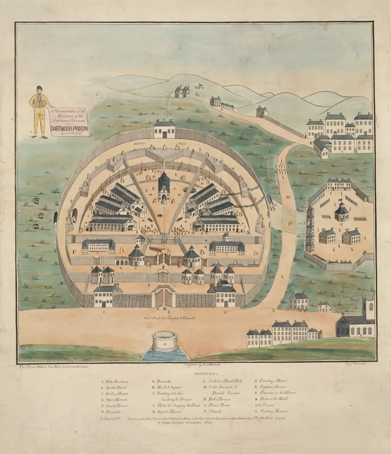 A Representation Of The Massacre Of American Prisoners In Dartmoor Prison April 6 1815 Wall Art by DeWitt C. Hitchcock - High-Resolution Digital Print