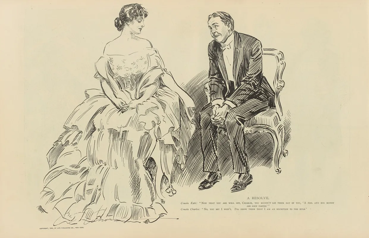 A Resolve Wall Art by Charles Dana Gibson - High-Resolution Digital Print