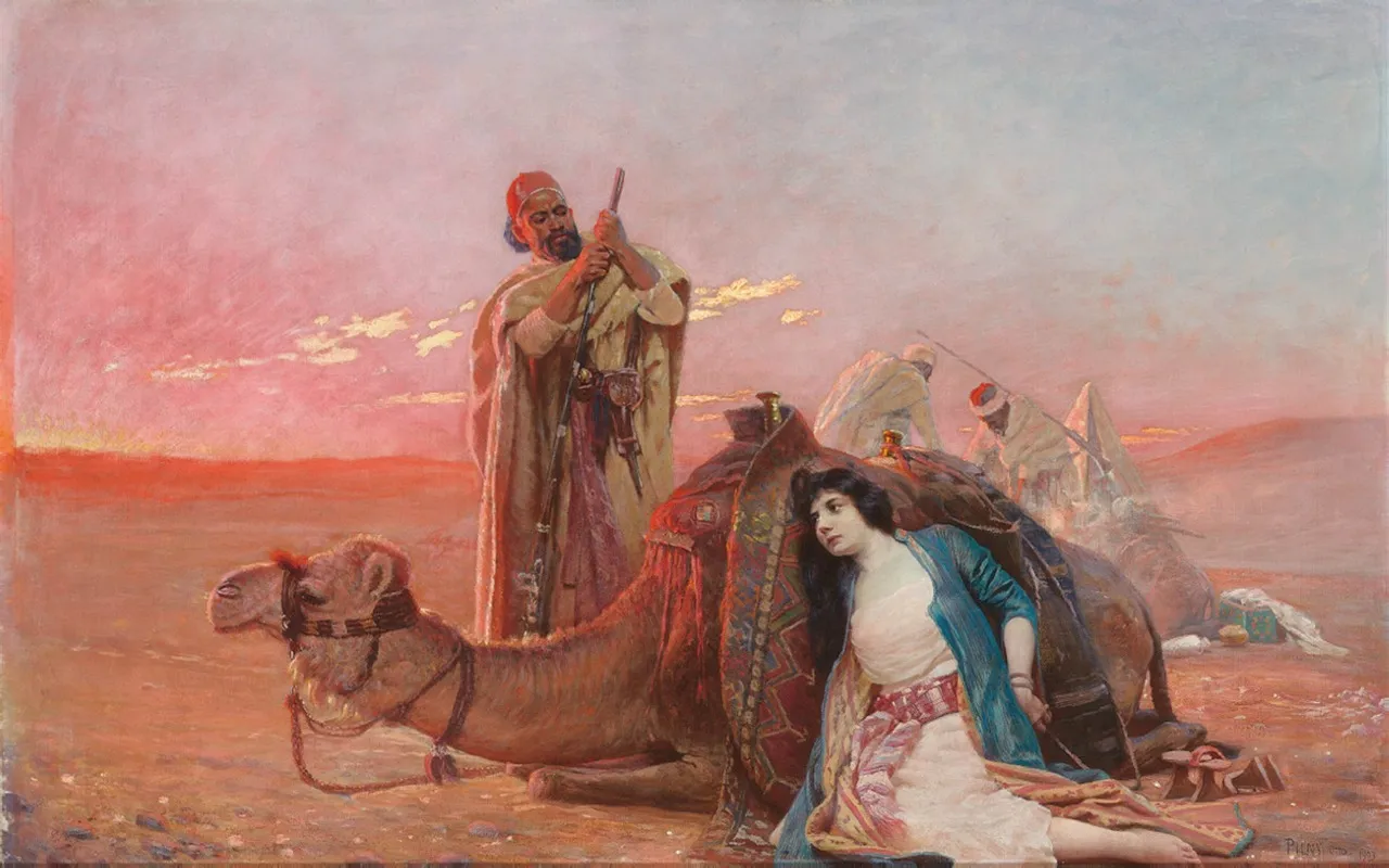 A Rest In The Desert Wall Art by Otto Pilny - High-Resolution Digital Print