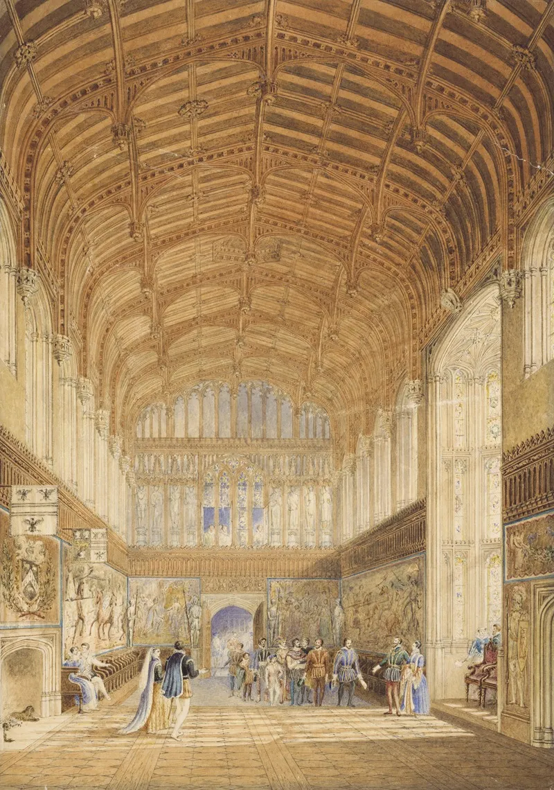 A Restoration Of Crosby Hall Bishopsgate Wall Art by Richard Hamilton Essex - High-Resolution Digital Print