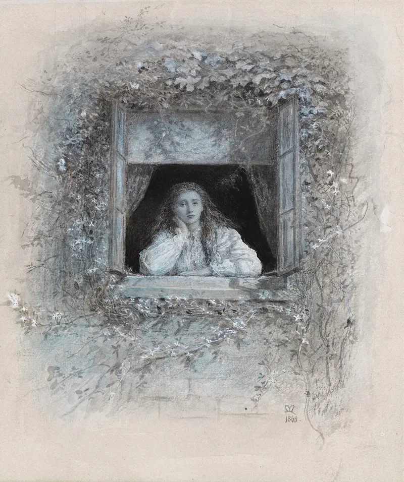 A Reverie 3 Wall Art by Sir John Everett Millais - High-Resolution Digital Print