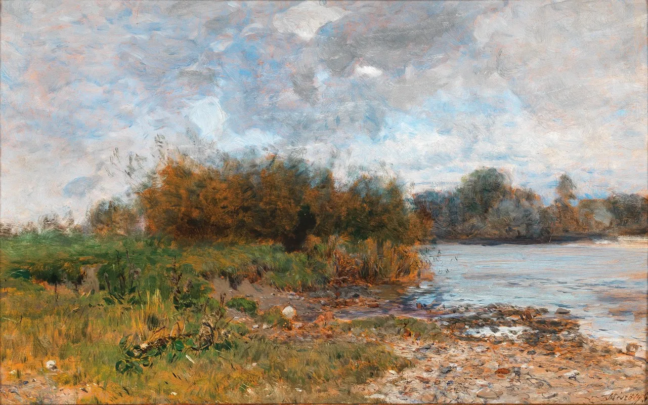 A River Landscape 10 Wall Art by Géza Mészöly - High-Resolution Digital Print