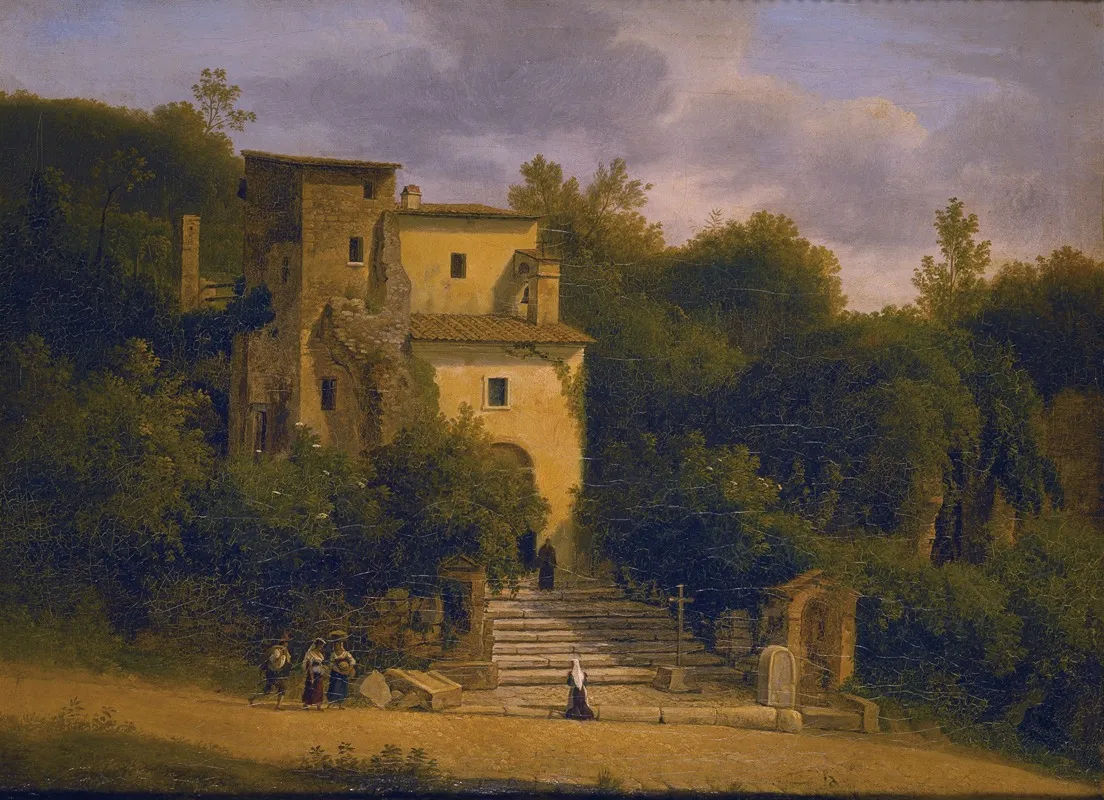 A Roadside Chapel Between Albano And Ariccia