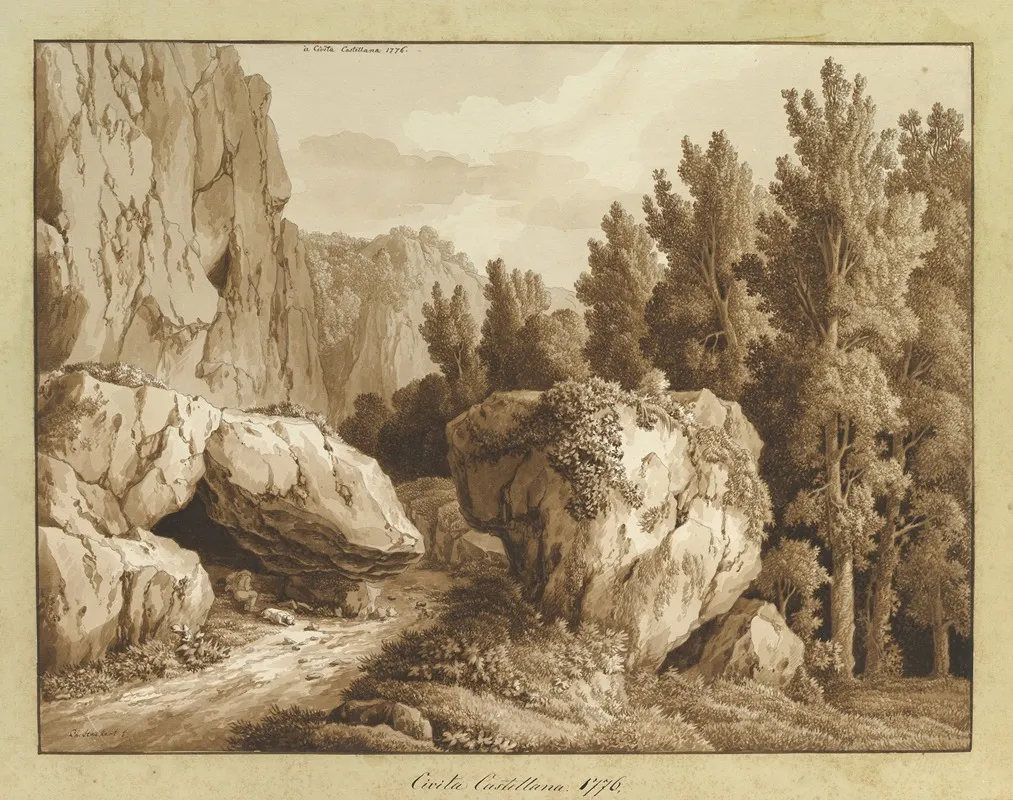 A Rocky Landscape At Civita Castellana
