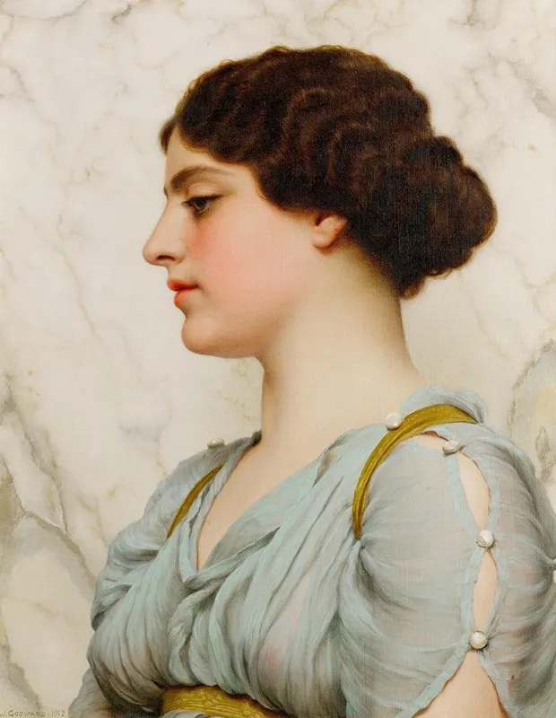 A Roman Beauty 2 Wall Art by John William Godward - High-Resolution Digital Print