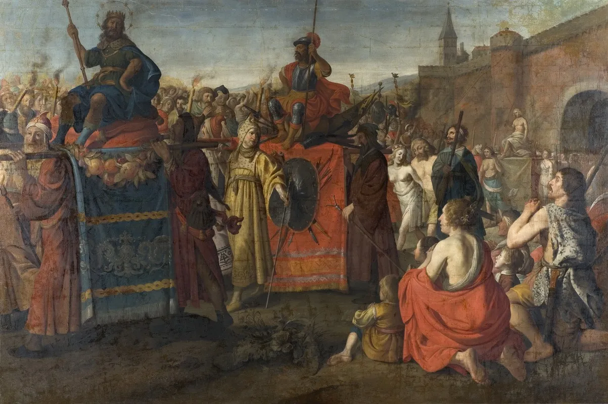 A Roman Triumphal Parade Wall Art by Simon Peter Tilemann - High-Resolution Digital Print