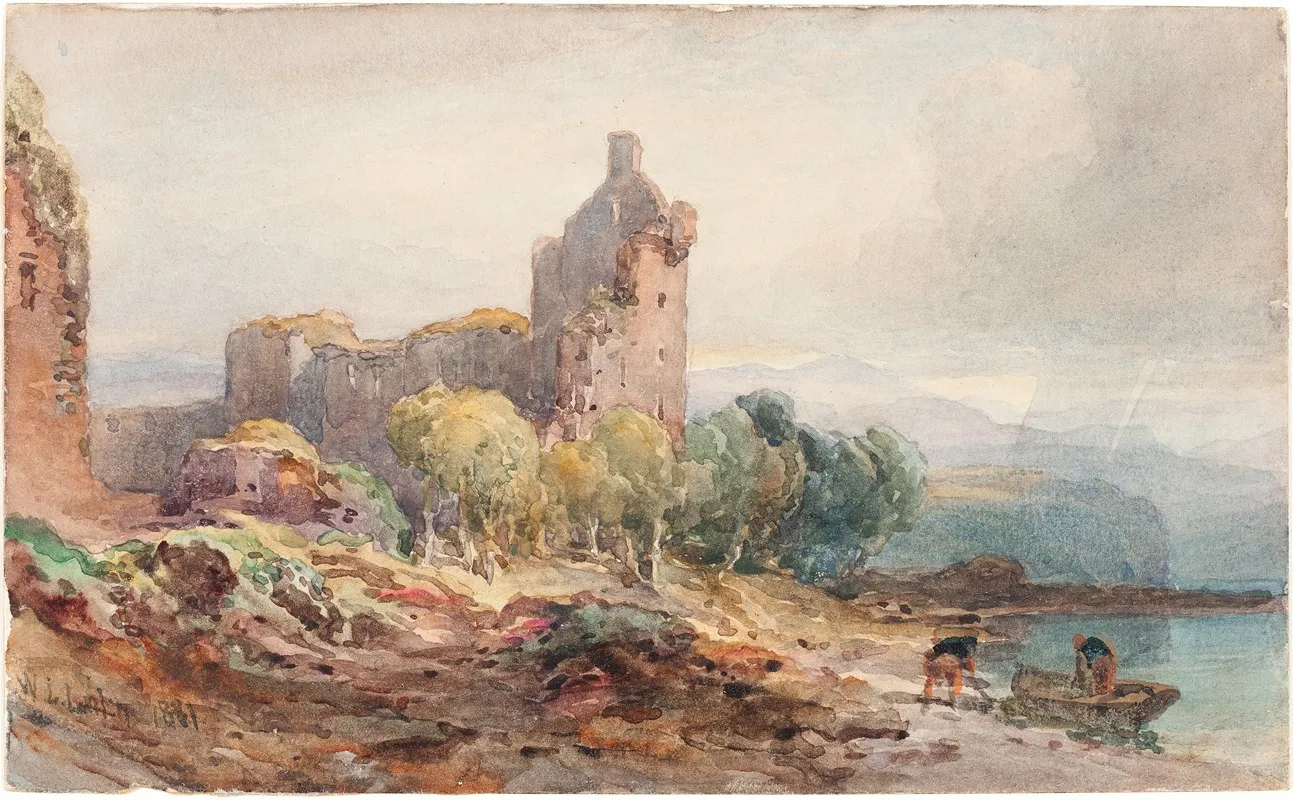 A Ruined Castle On A Lake