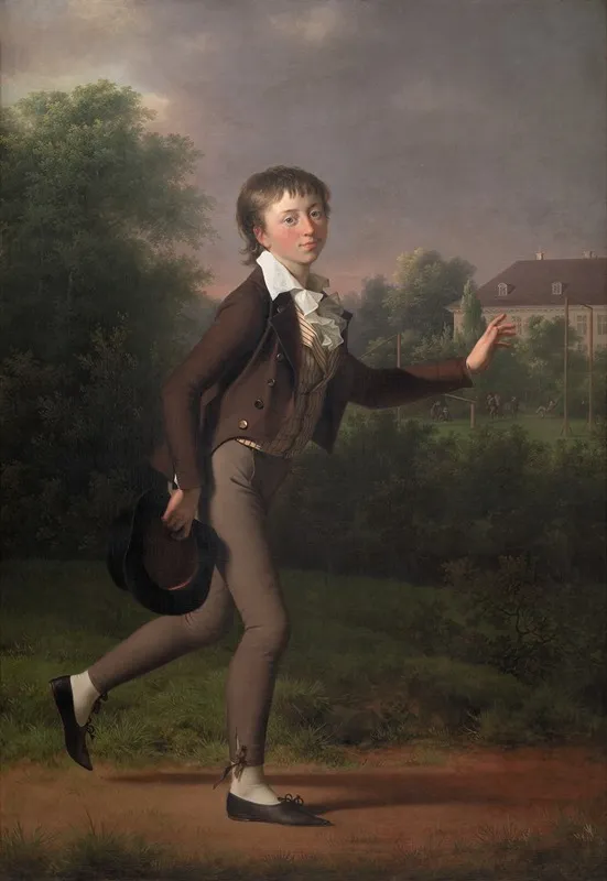 A Running Boy Marcus Holst Von Schmidten Wall Art by Jens Juel - High-Resolution Digital Print