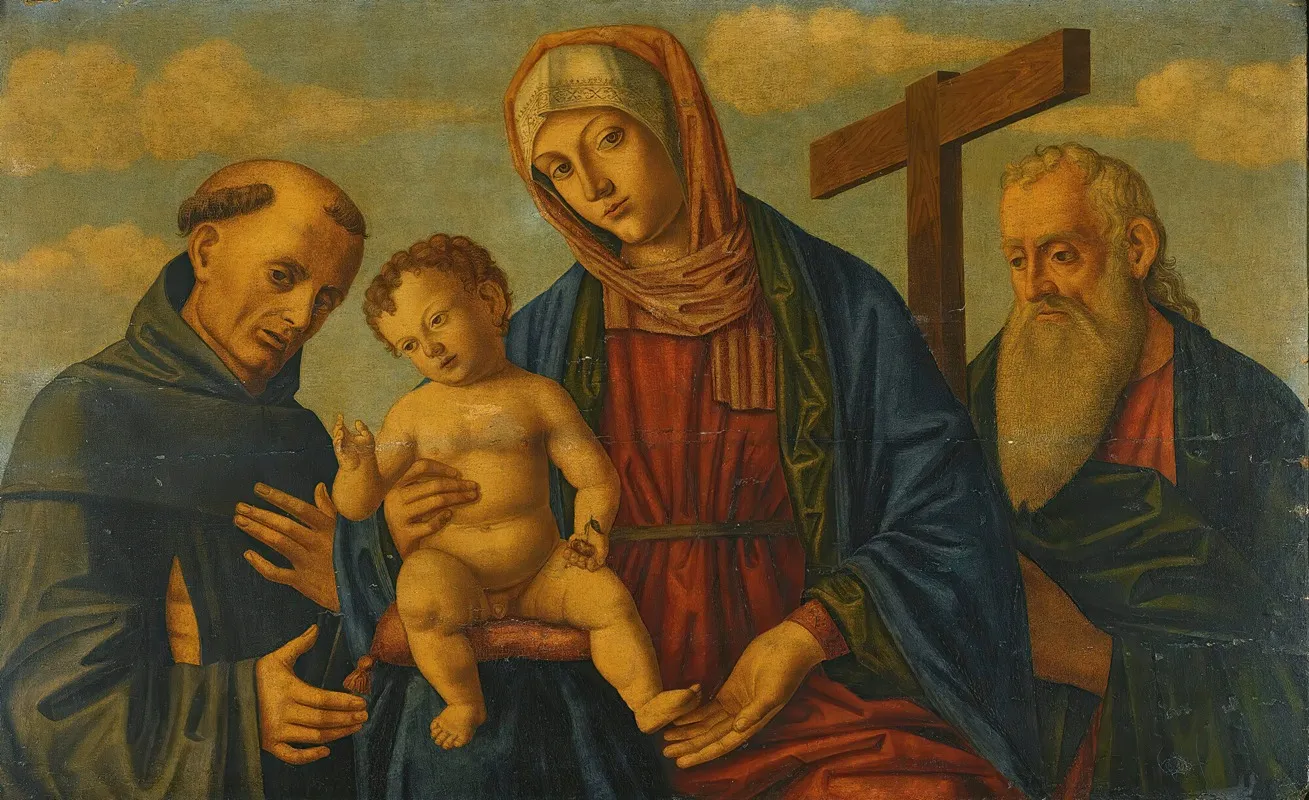 A Sacra Conversazione The Madonna And Child With Saints Francis And Andrew Wall Art by Giovanni Di Niccolò Mansueti - High-Resolution Digital Print