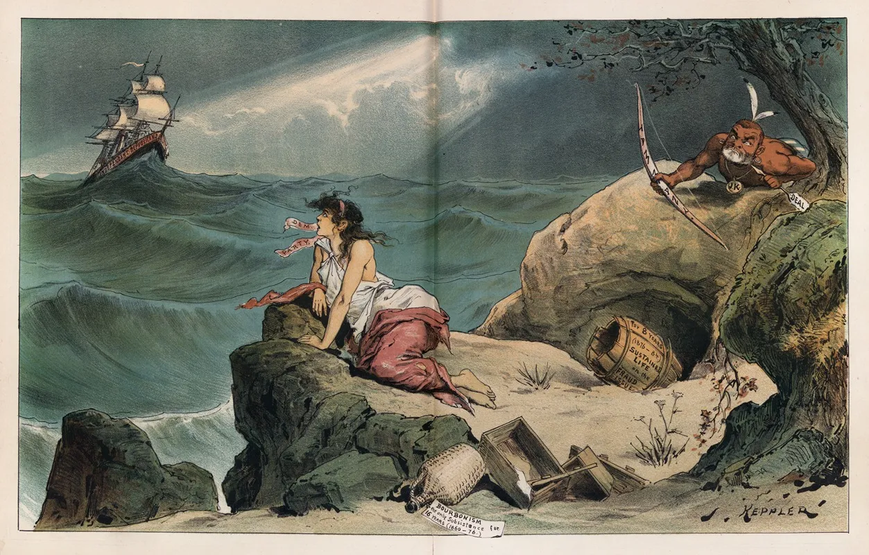 A Sail A Sail Wall Art by Joseph Ferdinand Keppler - High-Resolution Digital Print