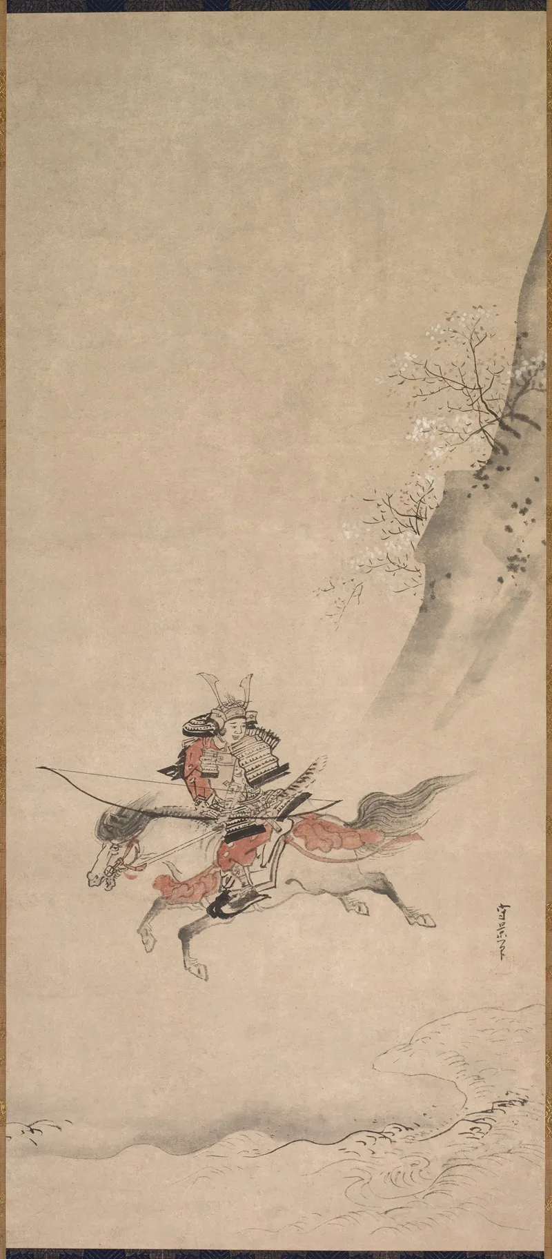 A Samurai On Horseback Wall Art by Kusumi Morikage - High-Resolution Digital Print