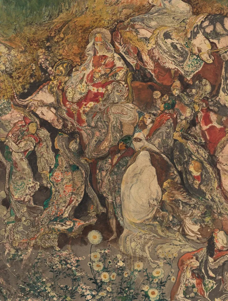 A Scene From One Thousand And One Nights Arabian Nights Wall Art by Elisabeth Sonrel - High-Resolution Digital Print