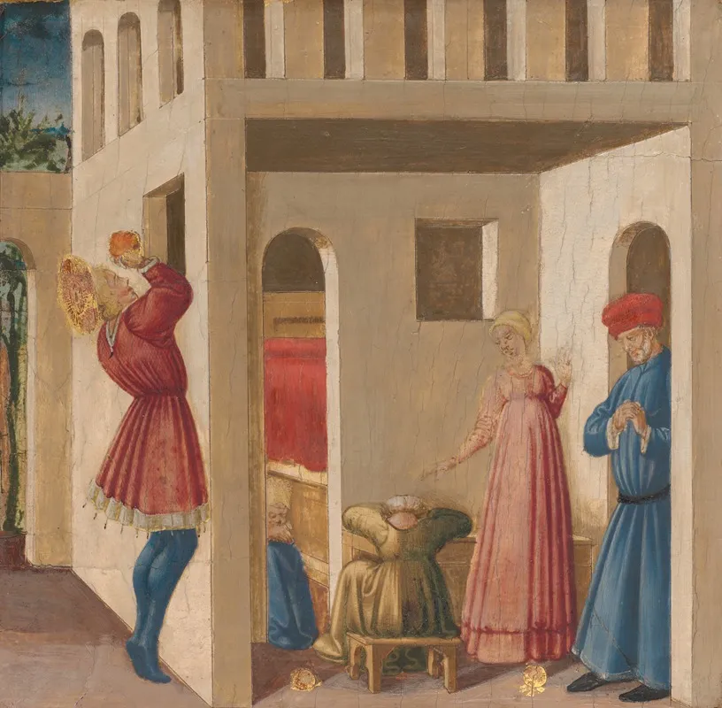 A Scene From The Legend Of Saint Nicholas Of Bari Wall Art by Neri di Bicci - High-Resolution Digital Print