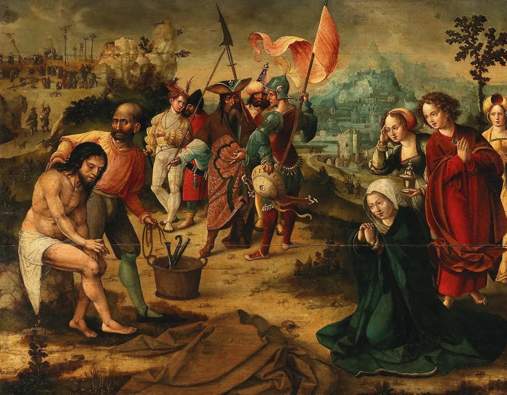 A Scene From The Passion Of Christ Wall Art by Workshop of Bernard van Orley - High-Resolution Digital Print