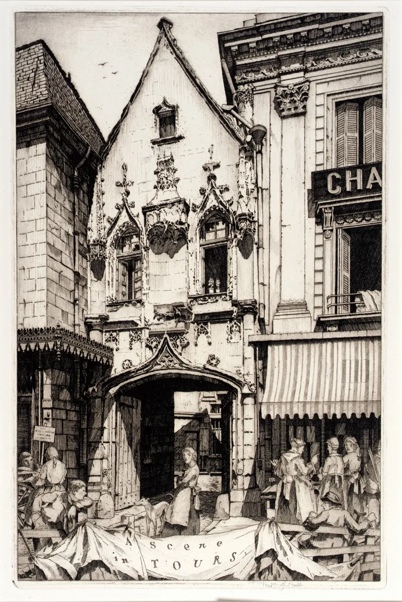 A Scene In Tours Wall Art by Frederick G. Hall - High-Resolution Digital Print