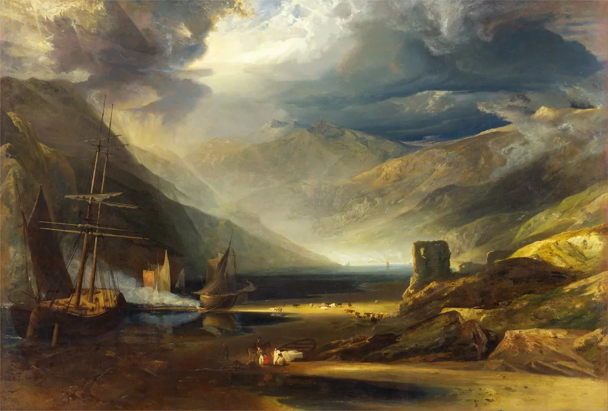 A Scene On The Coast Merionethshire Storm Passing Off