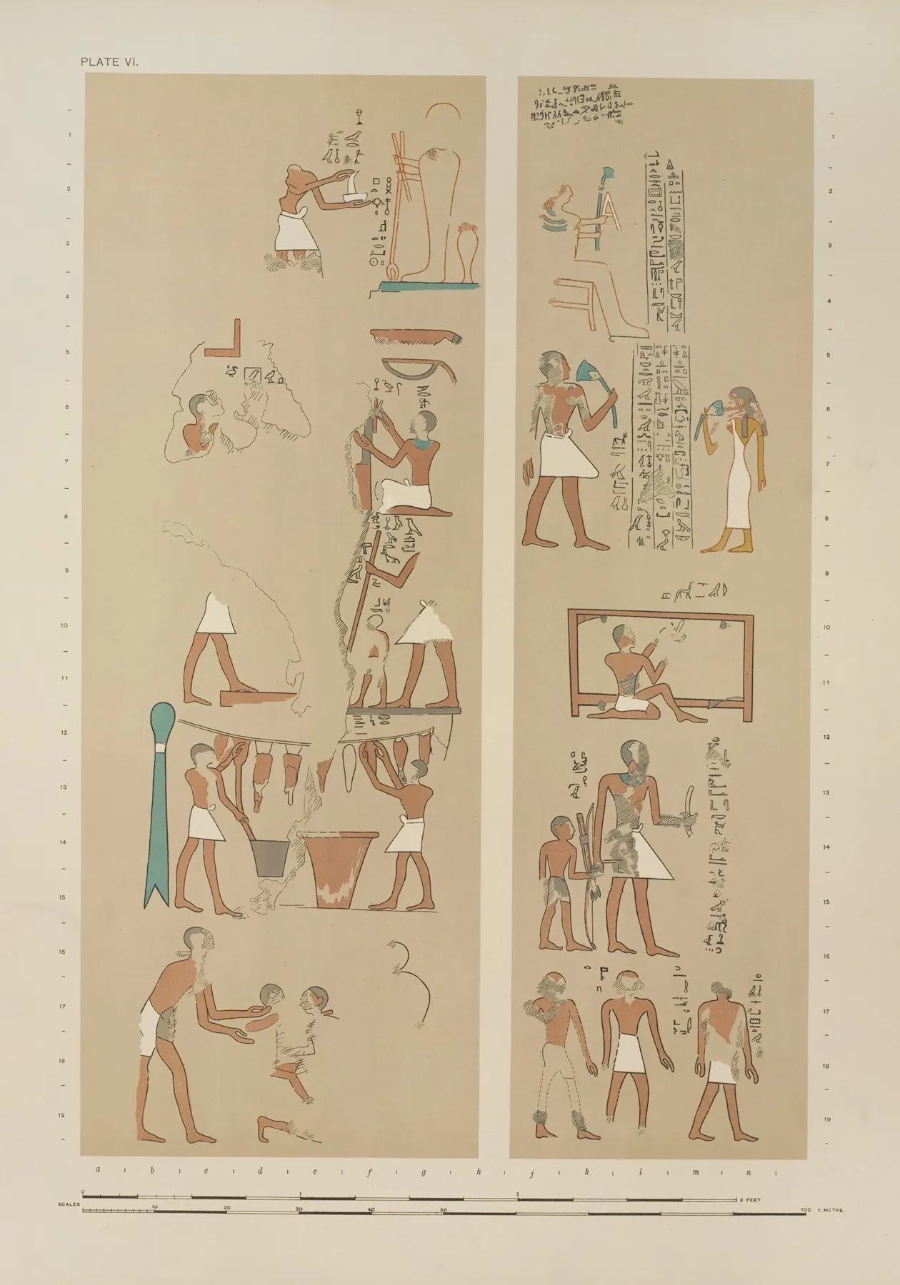 A Scene Representing The Worship Of Ptah Various Tools And Manufacturing Processes Etc Wall Art by Joseph John Tylor - High-Resolution Digital Print