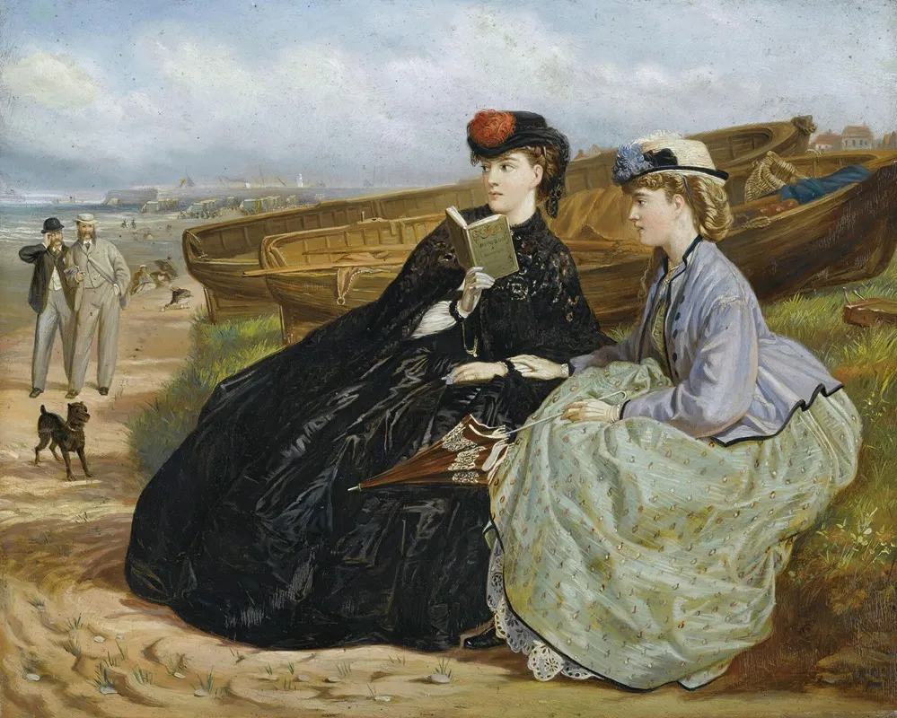 A Seaside Romance Wall Art by Charles Wynne Nicholls - High-Resolution Digital Print