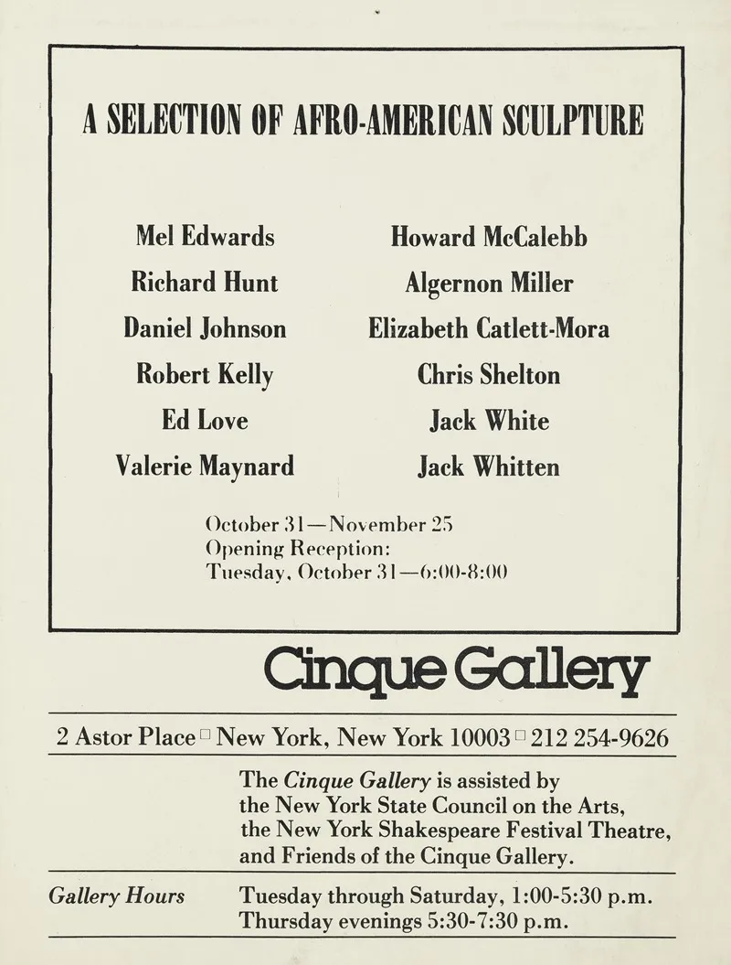 A Selection Of Afro American Sculpture Exhibition At Cinque Gallery Wall Art by Anonymous - High-Resolution Digital Print