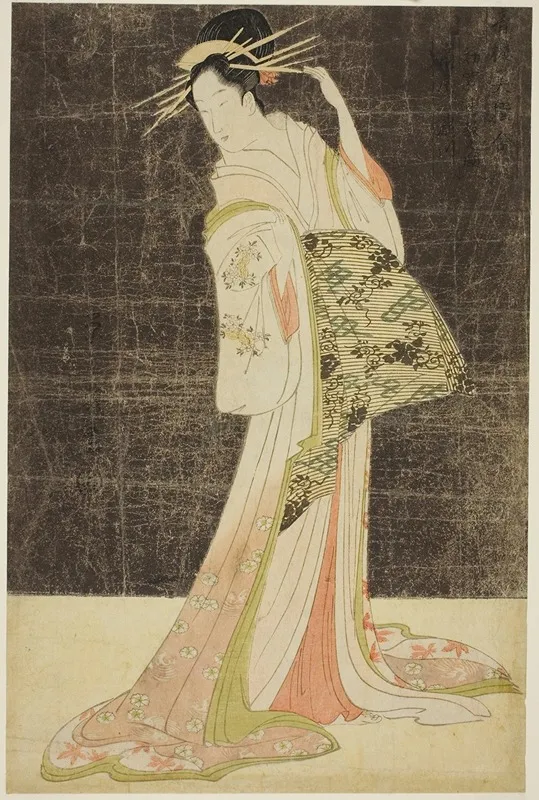 A Selection Of Beauty From The Pleasure Quarters Seiro Bijin Awase Courtesans Hired For The New Years Holidays Takigawa Of The Ogiya
