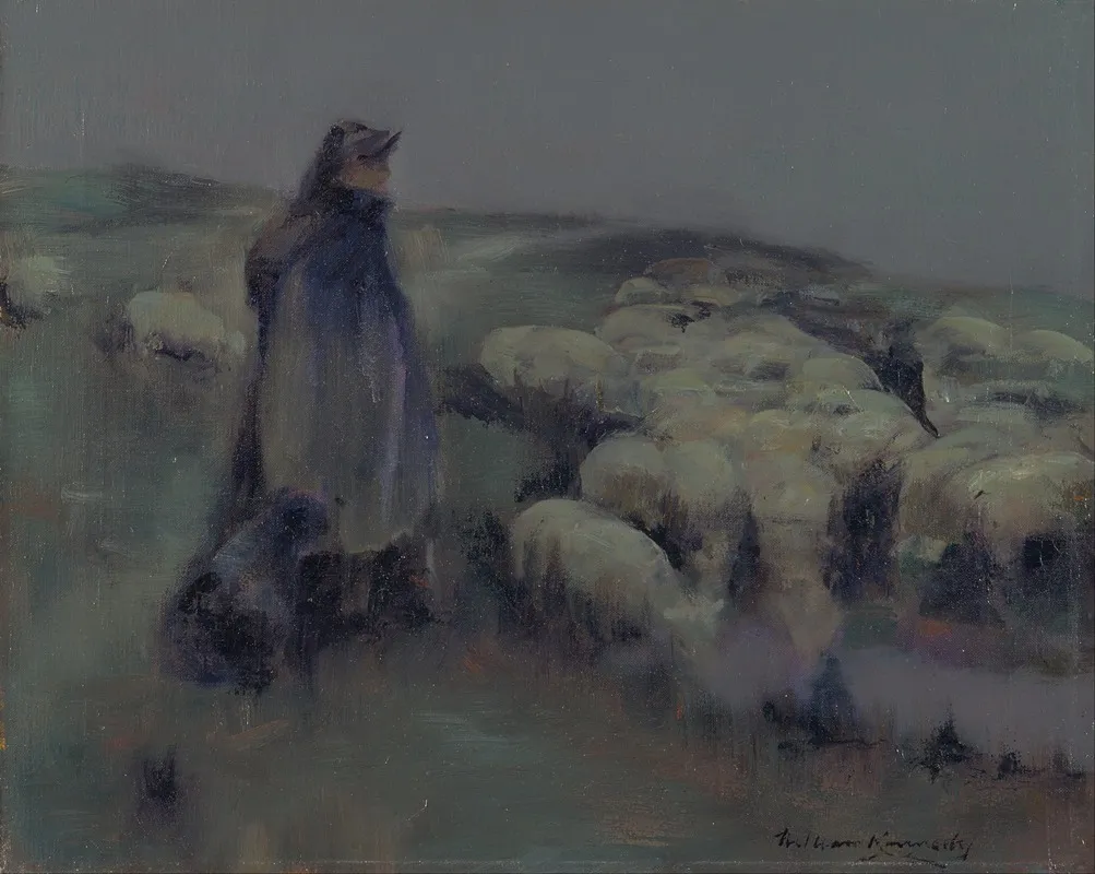 A Shepherdess 2 Wall Art by William Kennedy - High-Resolution Digital Print