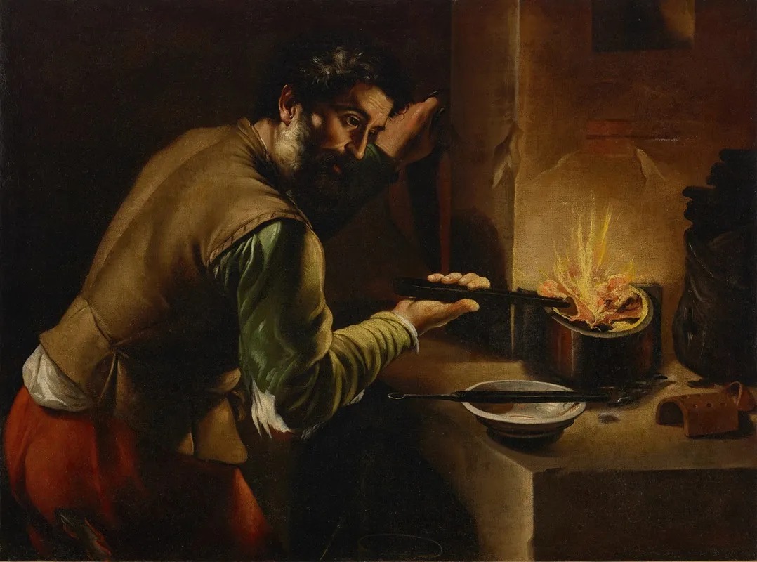 A Silversmith Wall Art by Mattia Preti - High-Resolution Digital Print