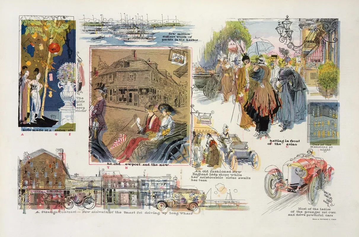 A Sketch Book At Newport Wall Art by Raymond Crawford Ewer - High-Resolution Digital Print
