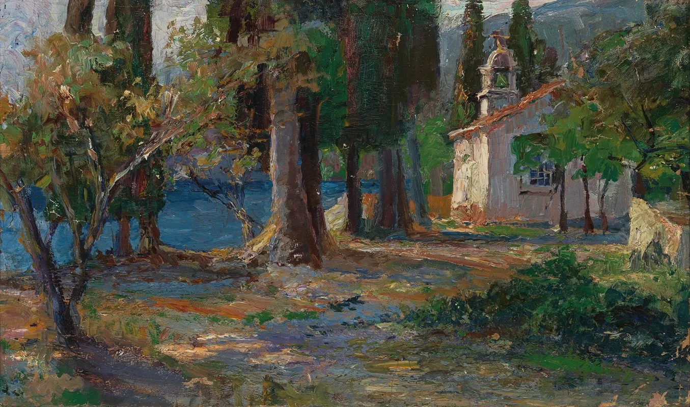 A Small Church By The Sea Near Lovran South Of Opatija