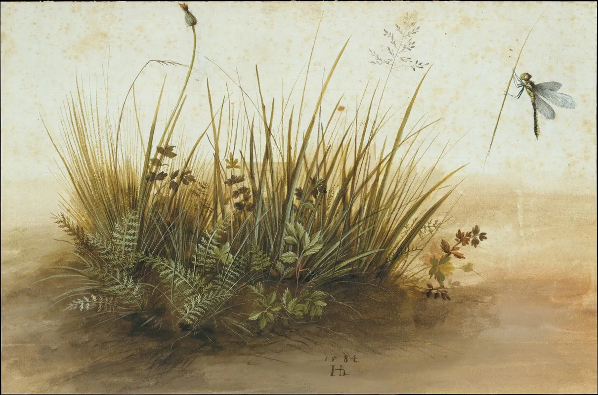 A Small Piece Of Turf Wall Art by Hans Hoffmann - High-Resolution Digital Print