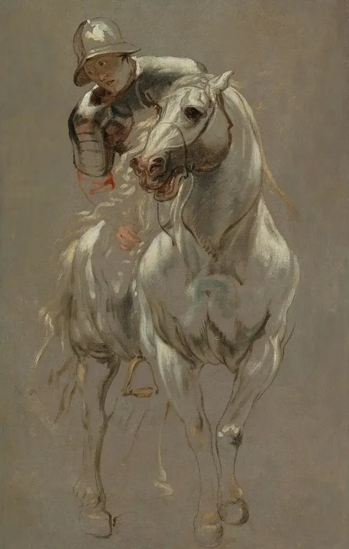 A Soldier In Armour On Horseback