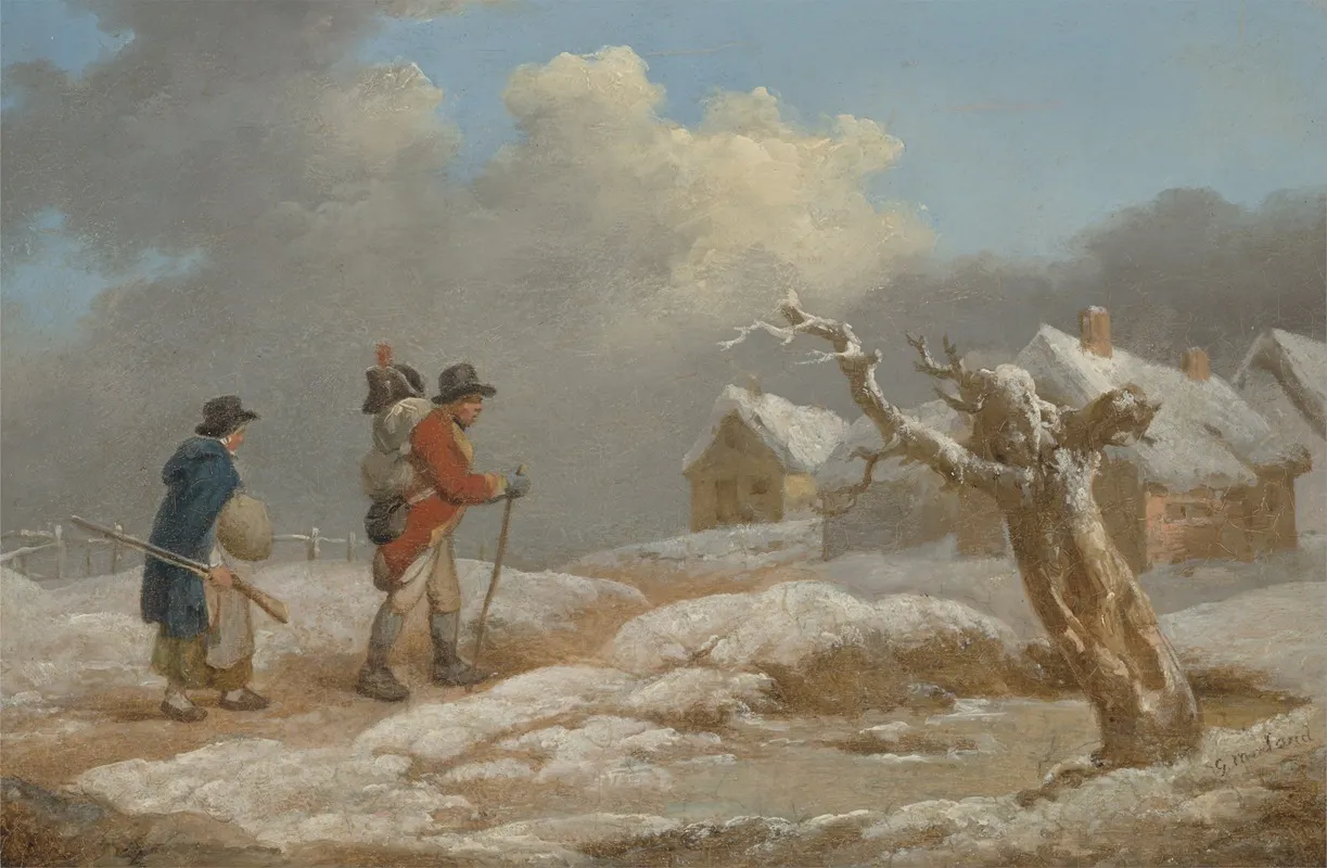 A Soldiers Return Wall Art by George Morland - High-Resolution Digital Print