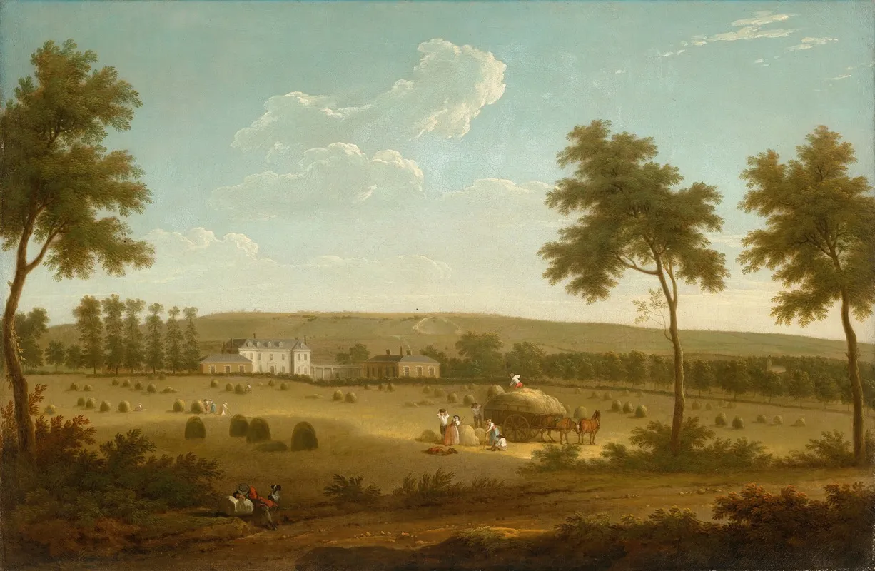 A South East View Of Leybourne Grange Kent Wall Art by George Lambert - High-Resolution Digital Print