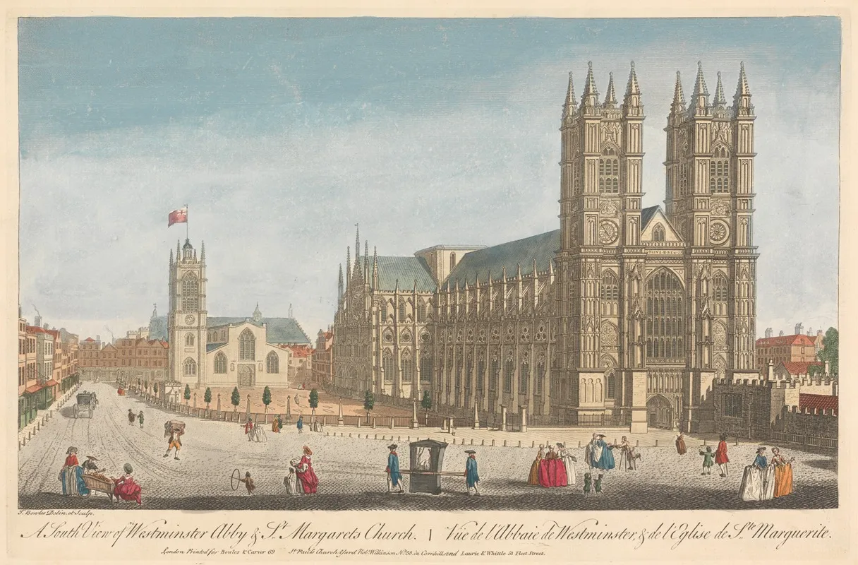 A South View Of Westminster Abby St Margarets Church