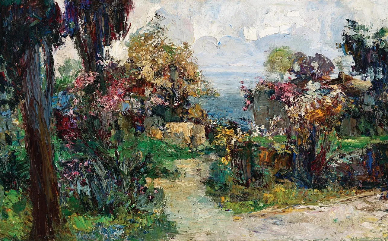 A Southern Landscape With Sea View
