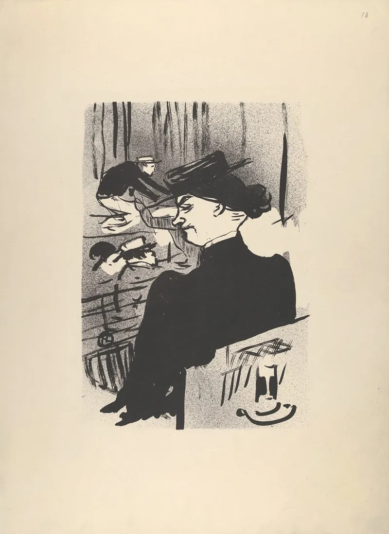 A Spectator Wall Art by Henri de Toulouse-Lautrec - High-Resolution Digital Print