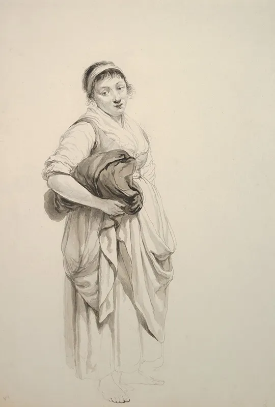 A Standing Young Washerwoman