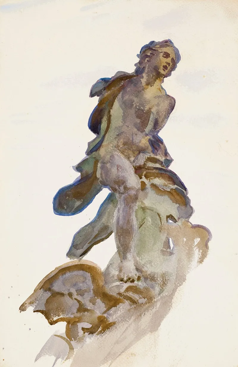 A Statue In Rome 2 Wall Art by John Singer Sargent - High-Resolution Digital Print