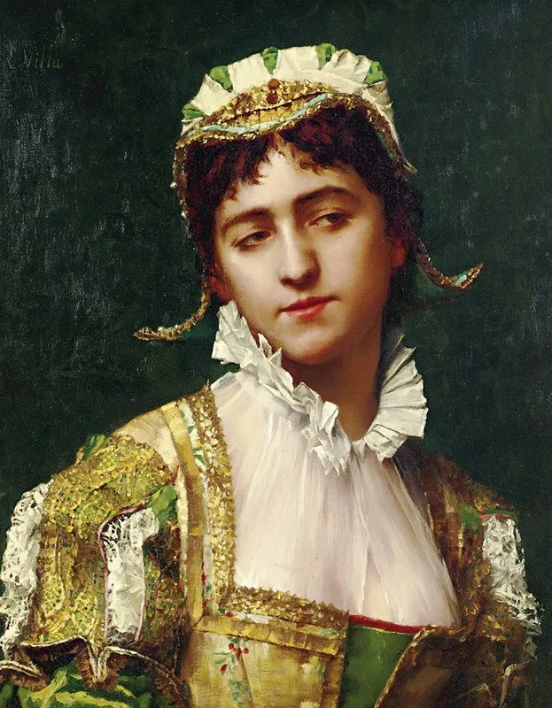 A Stolen Glance Wall Art by Emile Villa - High-Resolution Digital Print
