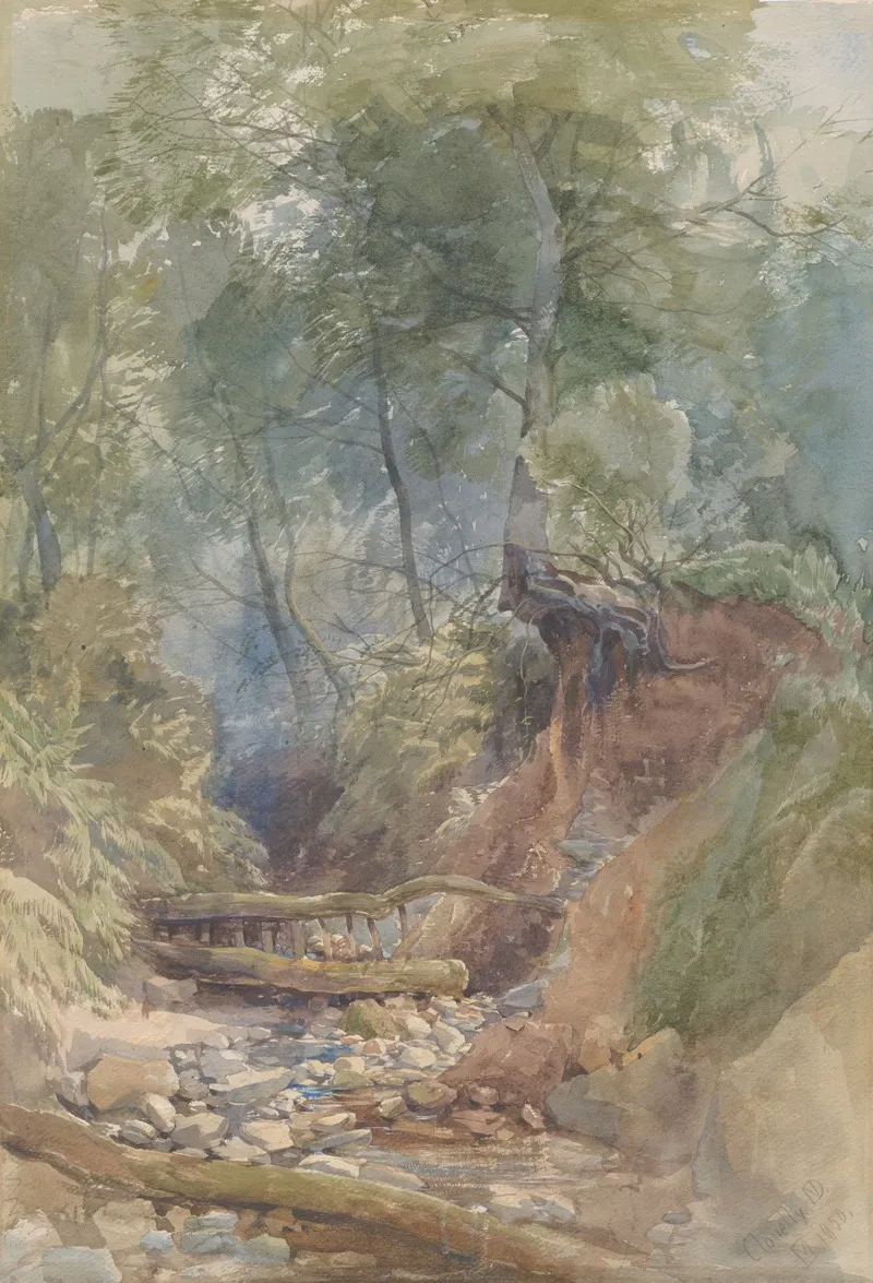 A Stream Near Clovelly North Devon Wall Art by John Middleton - High-Resolution Digital Print