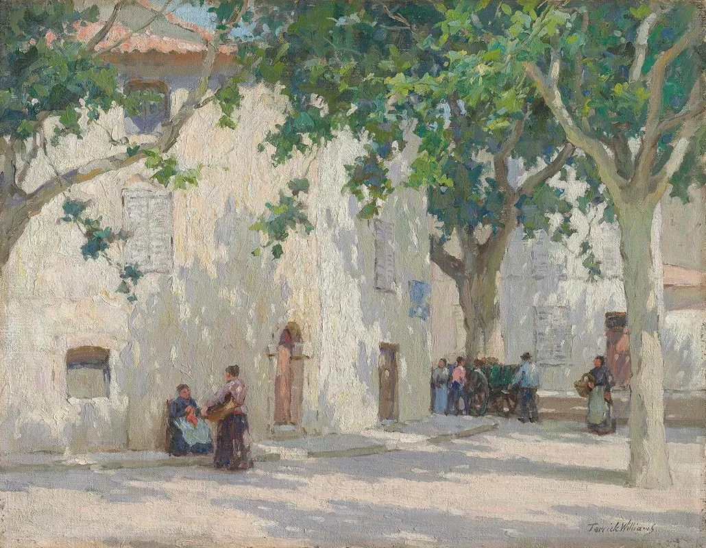 A Street Corner Cassis Near Marseille Wall Art by Terrick Williams - High-Resolution Digital Print