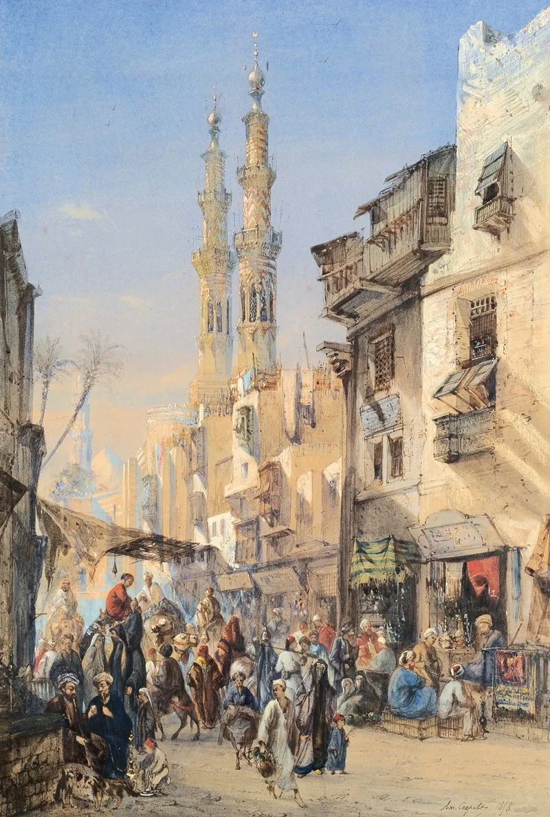 A Street In Cairo Wall Art by Louis-Amable Crapelet - High-Resolution Digital Print